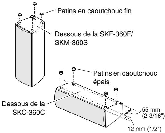 ONKYO HT-S4100 - Utilisation des patins en caoutchouc pour une assise plus stable - 1