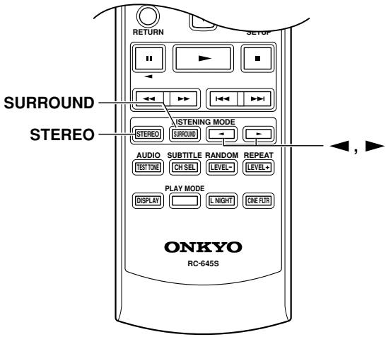 ONKYO HT-S4100 - Boutons LISTENING MODE [<] [>] - 1