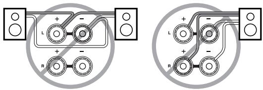 ONKYO HT-S6200 - Precauciones durante la connexion de los altavoces - 2