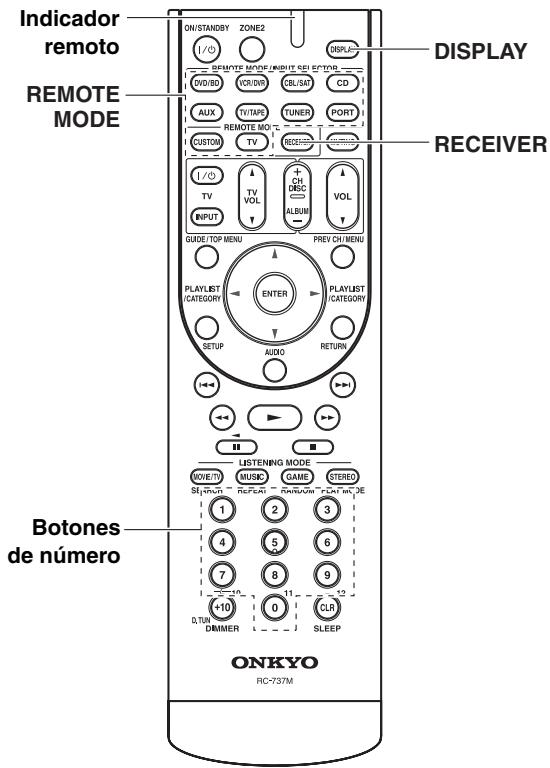 ONKYO HT-S6200 - Introducir un número de control remoto - 1
