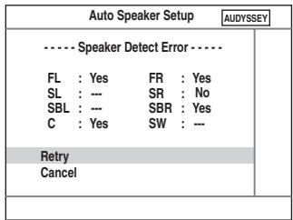 ONKYO HT-S9100THX - Speaker Detect Error (Error en la detectación de altavoces) - 3