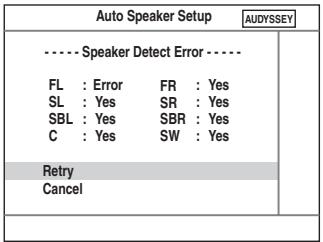 ONKYO HT-S9100THX - Speaker Detect Error (Error en la detectación de altavoces) - 5