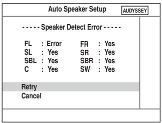 ONKYO HT-S9100THX - Speaker Detect Error - 5