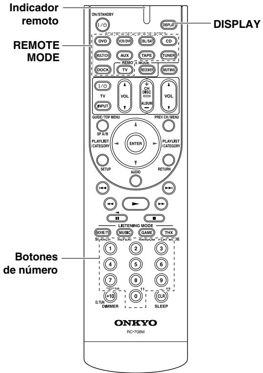 ONKYO HT-S9100THX - Introducir un número de control remoto - 1