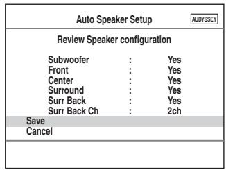 ONKYO HT-S9100THX - L'écran suivant apparait. - 2