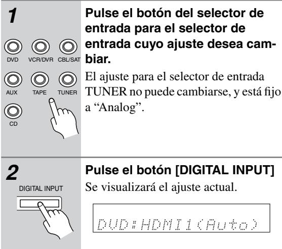 ONKYO HT-S9100THX - Configuración de la selección automática de la entrada de audio - 2