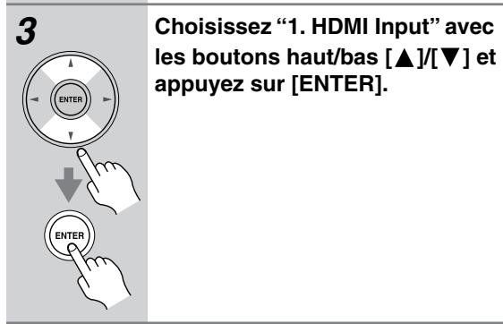 ONKYO HT-S9100THX - Réglage de l'entrée HDMI - 3