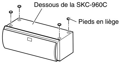 ONKYO HT-S9100THX - Utilisation des pieds en liège pour une assise plus stable - 2