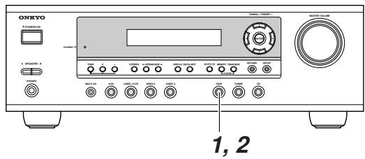 ONKYO SKC-330C - Changer l'affichage TAPE/MD/CDR - 1