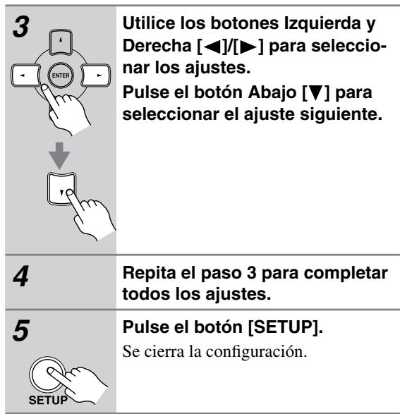 ONKYO SKC-330C - Utilizar las functions de ajuste de audio - 3