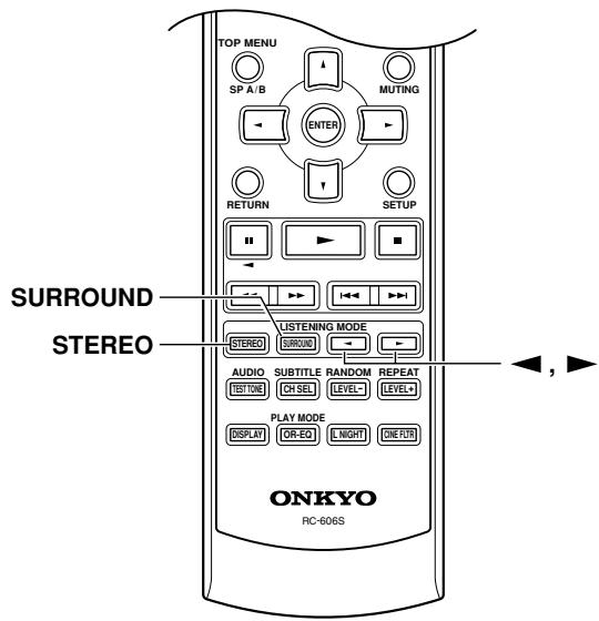 ONKYO SKM-330S - Boutons LISTENING MODE [<] [>] - 1