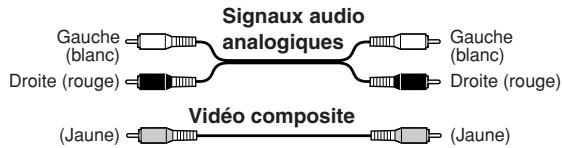 ONKYO TX-8222 - Code de couleurs des prises RCA pour apparèils AV - 1