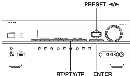 ONKYO TX-SR607 - Búsqueda de emisoras por tipo (PTY) - 1