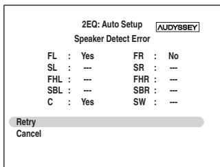 ONKYO TX-SR607 - Speaker Detect Error - 1