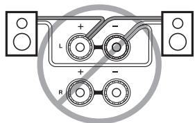 ONKYO TX-SR607 - Précautions concernant le branchement des enceintes - 1