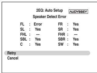 ONKYO TX-SR607 - Speaker Detect Error - 5