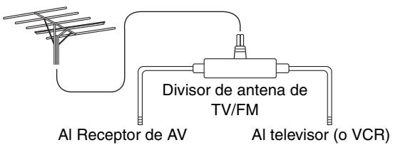 ONKYO TX-SR607 - - Utilización de un divisor de antenna para TV/FM - 1