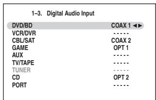 ONKYO TX-SR607 - Réglage de l'entrée numérique - 5
