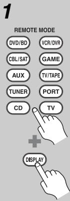 ONKYO TX-SR607 - Réinitialisation des touches REMOTE MODE - 1