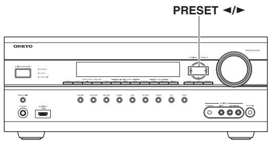 ONKYO TX-SR607 - Sélection de stations pré-regliées - 1