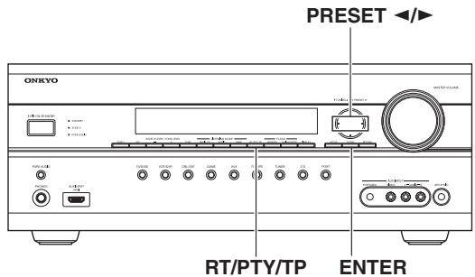 ONKYO TX-SR607 - Recherche de stations par type (PTY) - 1