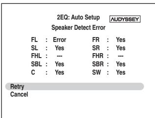 ONKYO TX-SR607 - Speaker Detect Error - 5