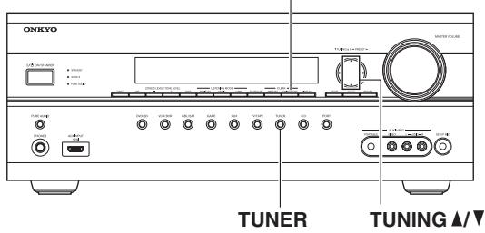 ONKYO TX-SR607 - Utilización del sintonizador - 1