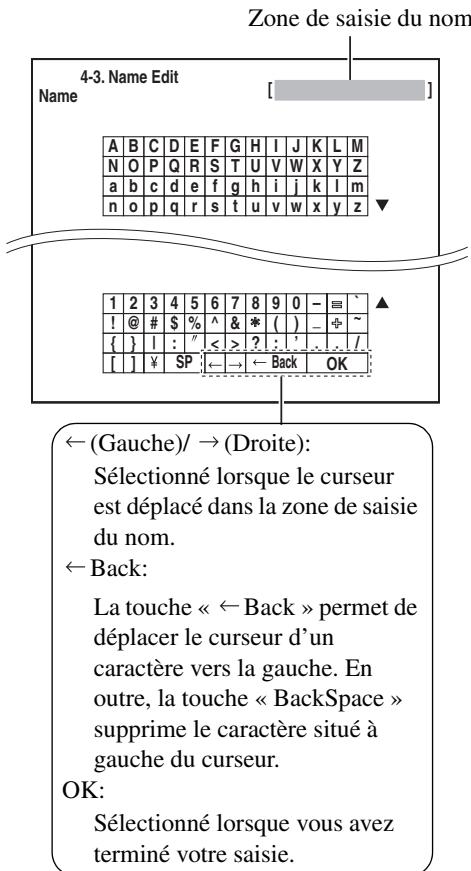 ONKYO TX-SR607 - Name Edit (Modification du nom) - 1