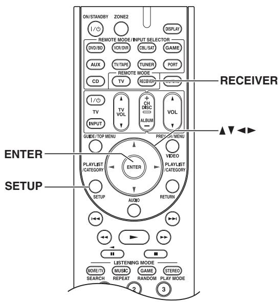 ONKYO TX-SR607 - Procedimientos comunes en el menu de configuración - 1