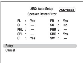 ONKYO TX-SR607 - Speaker Detect Error - 3