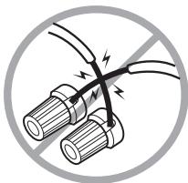 ONKYO TX-SR607 - Precauciones para la connexion de los altavoces - 2