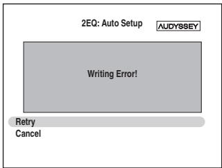 ONKYO TX-SR607 - Writing Error! - 1