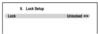 ONKYO TX-SR607 - Configuration du verrouillage - 1
