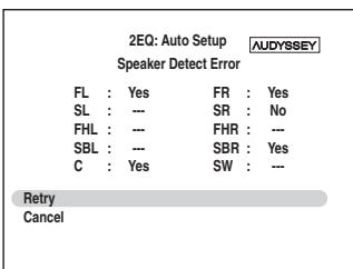 ONKYO TX-SR607 - Speaker Detect Error - 3