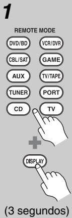 ONKYO TX-SR607 - Cómo restablecer los botones REMOTE MODE - 1