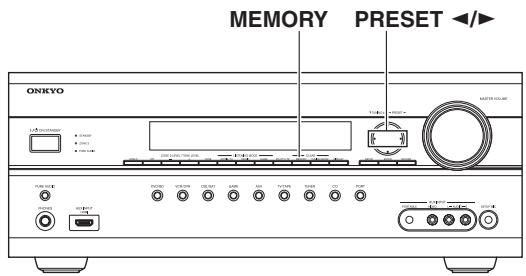 ONKYO TX-SR607 - Pré-réglage de stations de radio AM/ FM - 1