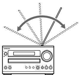 ONKYO CR-715 - Ajustement et installation de l'antenne FM - 1