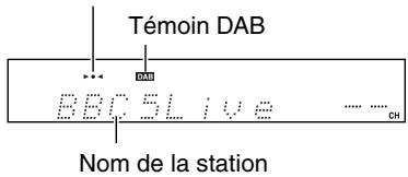 ONKYO CR-715 - Appuyez plusieurs fois sur le bouton [BAND] pour désirir "DAB". - 1