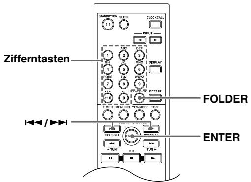 ONKYO CR-715 - MP3-Dateien im All Folder-Modus wahlen - 1