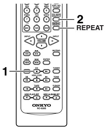 ONKYO CR-N7 - Annullamento dei modi da memoria e in ordine casuale - 1