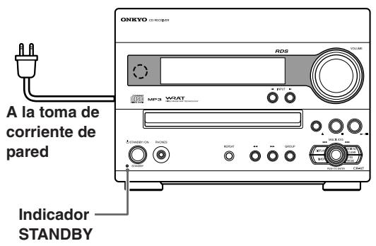 ONKYO CR-N7 - Conexión del cable de alimentación - 1