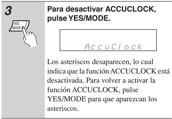 ONKYO CR-N7 - Desactivación de la función ACCUCLOCK - 2