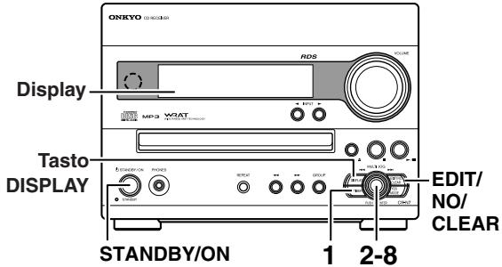 ONKYO CR-N7 - Impostazione manuale dell'orologio - 1