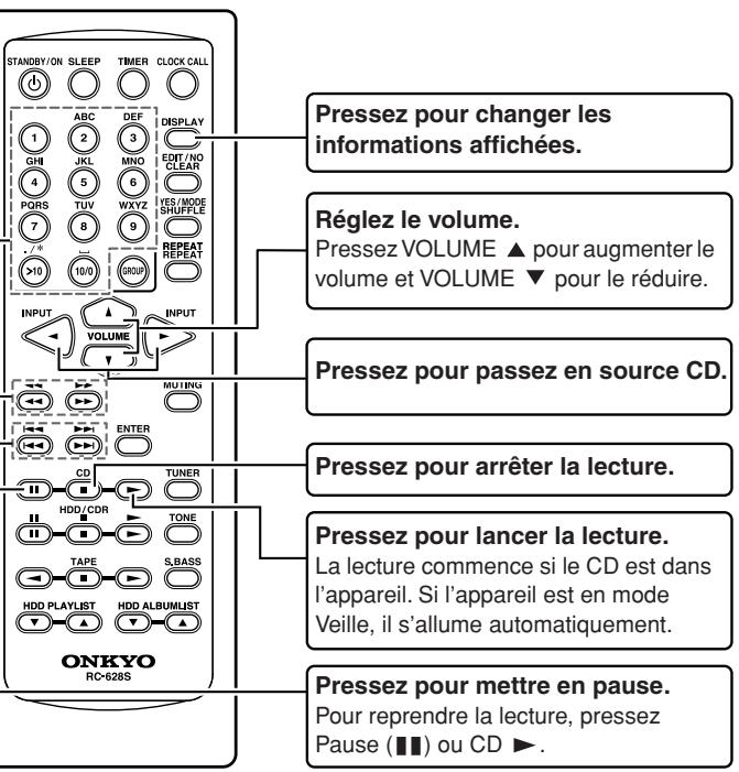 ONKYO CR-N7 - Pressez pour selectionner la plage à litre. - 1