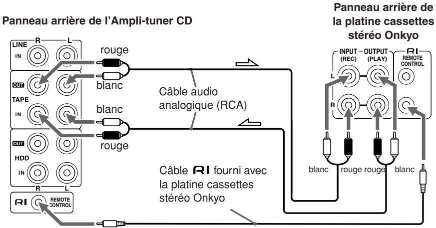 ONKYO CR-N7 - Branchement d'une platine cassettes stéreo Onkyo - 1
