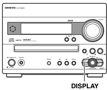 ONKYO CR-N7 - Cambio de la visualización de la pantalla - 1