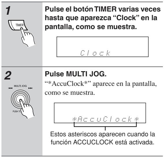 ONKYO CR-N7 - Desactivación de la función ACCUCLOCK - 1