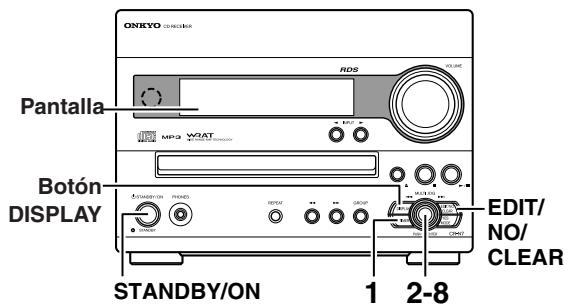 ONKYO CR-N7 - Configuración manual del reloj - 1