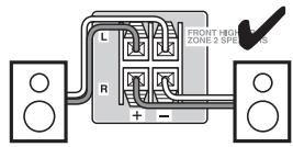 ONKYO HT-S7300 - Precauciones para la connexion de los altavoces - 10