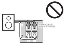 ONKYO HT-S7300 - Précautions concernant le branchement des enceintes - 11